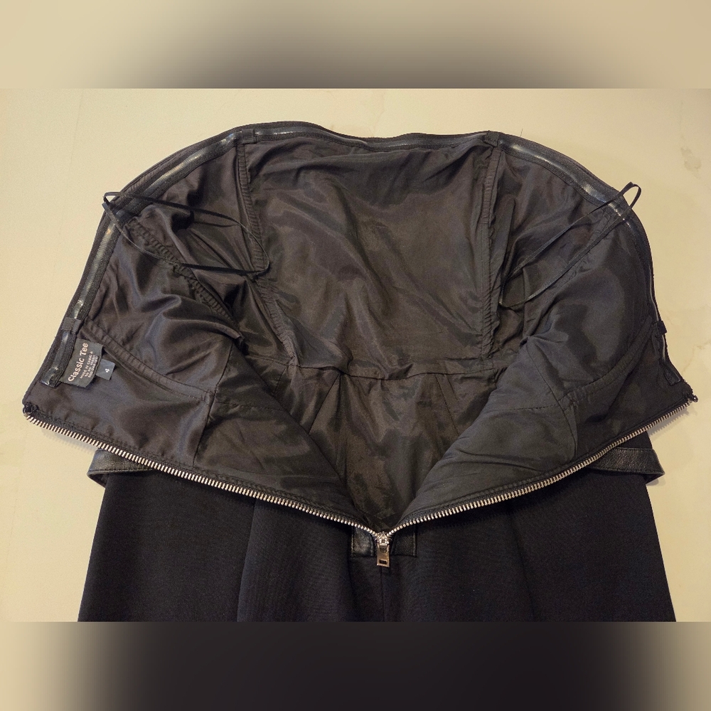 Strapless Leather Detailed Sexy Grunge Goth Mini Dress - Picture 5 of 8
